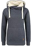 OXMO Julia Damen Kapuzenpullover Hoodie Pullover mit Kapuze, Größe:L, Farbe:Navy (70230)