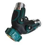 Soytich 2-Wege Y-Verteiler für Zulaufschläuche, 3/4 Zoll zum Anschluss von 2 Geräten (YV2er)