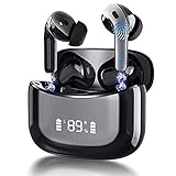 Bluetooth Kopfhörer In Ear, Bluetooth Kopfhörer 5.0 mit Mikrofon, 35 std Spielzeit, IPX7 Wasserdicht, HiFi Stereo Kopfhörer Kabellos für Arbeit, Studium, Training, Jogg