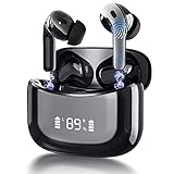 Bluetooth Kopfhörer In Ear, Bluetooth Kopfhörer 5.0 mit Mikrofon, 35 std Spielzeit, IPX7 Wasserdicht, HiFi Stereo Kopfhörer Kabellos für Arbeit, Studium, Training, Jogg