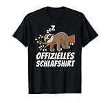 Offizielles Schlafshirt - Witzig Faultier Nachthemd Pyjama T-S