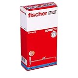 fischer DUOTEC Kippdübel zum Befestigen von Garderoben, Hängeschränken UVM. in Gipskarton-und Gipsfaserplatten-10 Stück-Art-Nr. 542796, Grau/Rot, 12