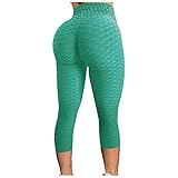 Damen Leggings Slim Fit Jogginghose Sporthosen Fitnesshose Sport Leggings High Waist Leggins Blickdicht Fitness Strumpfhose hohe Taille Training Figurformende Bauch Kontrolle für Yoga Laufen Gy