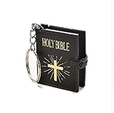 Heilige Bibel in schwarz als Schlüsselanhänger | Jesus | Gott | Heilig | Buch | Gebote | Geschenk | Damen | Herren | Frauen | Männer | Kinder | Glaube | Relig