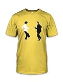 net-shirts Daddy O T-Shirt Fiction Mia Wallace Vincent Vega Quentin Pulp Tarantino, Größe XL, gelb