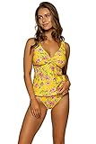 Sunsets Damen Forever BH Größe Tankini Top Badeanzug mit verstecktem Bügel, Golden Hour, 85D