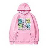 Osheoiso Hunter x Hunter Hisoka Killua Japans 3D Anime Killua Gon Kurapika Leorio Teenager Mädchen Killua Eyes Herren Damen Pullover Langarm Sweatshirt Hoodie Shirt Tops with Pocket Rosa I S