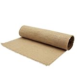 LaZunna - Tischläufer 100% Natur Jute | 40 x 160 cm - Tischdecke liebevoll verarbeitet im klassischen Vintage Look - Juteband ideal für kreative Tischdekoration – Tischband, Osterdeko, Hochzeitsdek