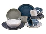 Creatable, 16253, Serie Nature Collection NORDIC STYLE, Geschirrset, Kombiservice 16 teilig, Steinzeug