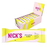 NICKS Chocolate wafer, Kexbar Schokoladen Waffelriegel Ohne Zuckerzusatz, Glutenfrei (25 Riegel x 40g)