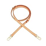 seventeenzone Vachetta Verstellbarer Umhängegurt aus Leder für kleine Taschen, Pochette Mini NM Eva Favorite PM MM Nano Speedy, Beige, Breite 1,2