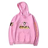 Osheoiso Attack On Titan Logo Wings Digitaldruck Animation Hoodie Damen Herren AOT Scouting Legion Aufklärungstrupp Anime Pullover A.N.T Ackermann Japans 3D Anime Pulli Männer Sweatshirt D Rosa XXL