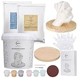 Makai Premium 3D Handabdruck Set Alginat Alabastergips mit vielen Extras und Anleitungsvideo DIY für Zwei Personen Paare Familie Hochzeit Jahrestag Geburtstag individuelles Geschenk für Sie und I