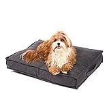 JAMAXX® Premium Hundekissen Orthopädisch Weich Memory Foam, Waschbar, Nässeschutz Oberseite Wasserabweisend - Flauschig Kuscheliges Hundebett klein - Hundematte für kleine Hunde, PDB1001 S, 65x50 g