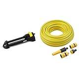 Kärcher OS 3.220 Rechteckregner & Meister Schlauch Kreuzgewebe, 12,7 mm (1/2 Zoll) - 20 m Länge & Abriebfest - UV-beständig / Gartenschlauch / Wasserschlauch / 9926280