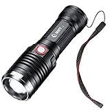 ZMNT 4500 Lumen Taschenlampe, LED Taschenlampe Extrem Hell 6000mAh USB Aufladbar 26650 Batterie Enthalten, 4 Lichtmodi, IPX67 Wasserdicht Taschenlampe, für Camping Wandern und N