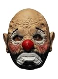 Garstiger Clown Maske des Grauens aus Latex - Erwachsenen Grusel Clown Kostüm Halbmaske - ideal für Halloween, Karneval, Motto- & Grusel-Party