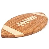 40YARDS American Football Brettchen aus Bambus-Holz für Frühstück, Abendbrot oder als Schneidebrett (30 x 17 cm)