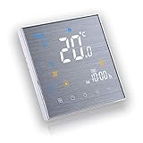 BecaSmart Serie 3000 3A LCD Touchscreen Wassererwärmung Intelligente Programmiersteuerung Thermostat mit WIFI-Verbindung (Wassererwärmung, Gebürstete SS(WIFI))