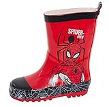 MARVEL Spiderman Gummistiefel für Jungen, rot, 30 EU