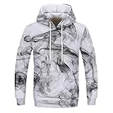 NHhuai Sweatshirt Oversize Sweater Winterpullover Strickpullover für Männer Graffiti-Malerei 3D-Digitaldruck