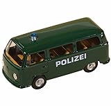 VW Bulli Bus Polizei grün Blech Kovap 1:43 Blechauto Blechspielzeug 6237811
