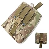 Tactical Pouch, Empty Shell Pouch, Faltbarer Dump Pouch, Tactical Molle Dump mit verstellbarem Gürtel, zum Wandern, Camping und Outdoor-Jagd (Tarnung)