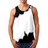 Tarn-Top für Herren, ärmellos, Krafttraining, Fitness, Tanks Tops, Tanks, Bikini, Sommer, Rundhalsausschnitt, Bodybuilding, lässig, Strandshirt, weiß, XXXXXL