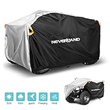 Quad ATV Abdeckplane NEVERLAND Fahrzeug Abdeckung ATV Schutz Cover 190T Wendbarer Stoff Winterfest Staub Regen UV-Schutz Schwarz mit Silber 256*110*120