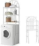 Waschmaschinenregal Toilettenregal Regal, Bad WC Stand Regal mit 3 Ablagen Badezimmerregal für das Regal über der Toilette und Waschmaschine 176,5 x 62 x 33,5