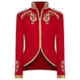 DAY8 Kleidung Herren Punk Parade Schlagzeuger Jacke Gothic Steampunk Winter Warm Vintage Langarm Stickerei Frack Jacke Anzug Outwear Mantel Bomberjacke Cosplay Kostü