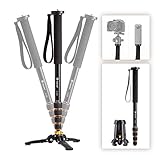 TARION A-222 Einbeinstativ mit Standspinne für DSLR SLR Kameras, Aluminium Monopod, Max. Höhe 165 cm, besonders leicht für R