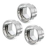 COMEYOU 3 stücke Silber Ton Wasserhahn Adapter M18 bis M22 Außengewinde Metall Wasserhahn Adapter für W