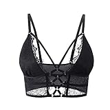 Buitifo Damen Sexy BH Wimpern Camisol Spitzen Bralette Crop Top Weste Unterwäsche (BL)