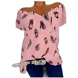 Cocil Damen-T-Shirt, langärmelig, einfarbig, mit Schnalle Gr. Large,
