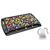 Regenbogen Puzzle Schach - Clip Beads Brettspiel, Montessori Brettspiel, Puzzle Schach Brettspiel Mit 241 Stück Farbigen Perlen Pädagogisches Weihnachtsspielzeug Geschenk Für Jungen Und M