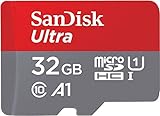 SanDisk Ultra 32 GB microSDHC Speicherkarte + SD-Adapter mit A1 App-Leistung bis zu 120 MB/s, Klasse 10, U1