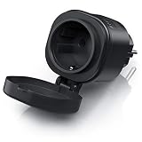 CSL - Wlan Outdoor Steckdose - für den Außenbereich - WiFi Smart Socket schaltbar - kompatibel mit Android Apple iOS Smartphone Tablet PC - Amazon Alexa Google H