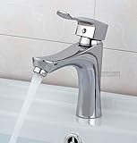 XDYNJYNL Kitchen Tap Chrom Wasserfall Waschbecken Mischbatterie Moderne Luxus Badezimmer Hebel Wasserhahn Gefäß