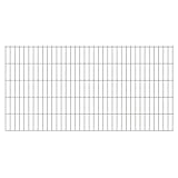 Gawany Doppelstabmattenzaun Gartenzaun Pfosten Dekoration Zaun Zaunpaneel Zauntor witterungsbeständig und langlebig Metallzaun Metalltor Terrassenzaun 2008x1030mm 2m Verzinkter S