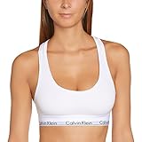 Calvin Klein Damen Bustier Dreieck BH Modern Cotton - Bralette, Weiß (WHITE 100), L