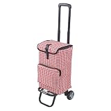 Logo Das Eisenrohr Kleine Wagen Kann Gefaltet Werden Und Die Home Shopping Reisen Abnehmbare Tasche Trolley (Color : B)