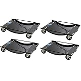 TRUTZHOLM 4X Auto Rangierhilfe für PKW 1800 kg mit Stahlrollen | Rangierwagenheber Rangierroller Wagenheb