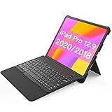 Inateck Tastatur Hülle für iPad Pro 12,9 Zoll 2020/2018(4. und 3. Gen) mit abnehmbarem Standfuß, QWERTZ, KB02010