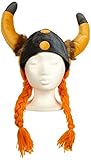 Boland 01296 - Gallierhelm, Stoffhut, Wickinger, Krieger, weiche Zöpfe, Römer, Karneval, Halloween, fasching, Mottoparty, Verkleidung, Theater, Kopfbedeckung