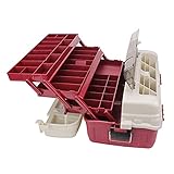 YCSX Werkzeugkasten leer Tragbare Werkzeugkasten mehrschichtige langlebige Angelhardware Aufbewahrungskoffer 4 Schichten Kunststoff Veranstalter für Home Office Warehouse-Stellenangebote Werkzeugbox