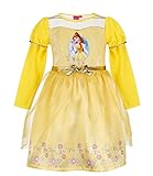 Prinzessinnenkleid Belle Disney Kinder Langarm Gelb von 2 bis 8 Jahren, gelb, 4 J
