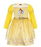 Prinzessinnenkleid Belle Disney Kinder Langarm Gelb von 2 bis 8 Jahren, gelb, 4 J