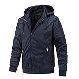 Herren FrüHling Und Herbst Abnehmbare Kapuzenjacke LäSsige Sport DüNne Baumwolljacke Top Langarm Modetrend Herrenbekleidung