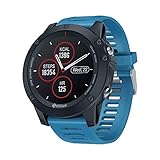 FYZXF Panduo YLB Zeblaze Vibe 3GPS 3,3 cm (1,3 Zoll) IPS-Farb-Touchscreen, rundes Display, Smartwatch, 280 mAh Batterie, Herzfrequenz-Sensor, Armband, mehrere Sport-Modi, Schwarz (blau)